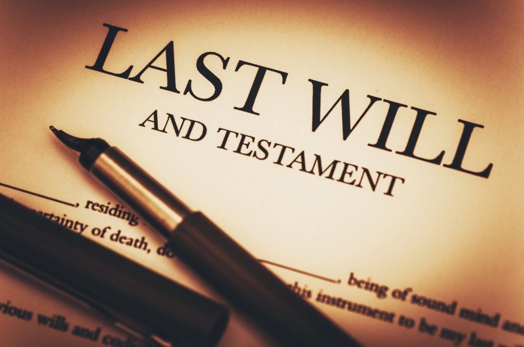 Last Will and Testament Document Ready to Sign