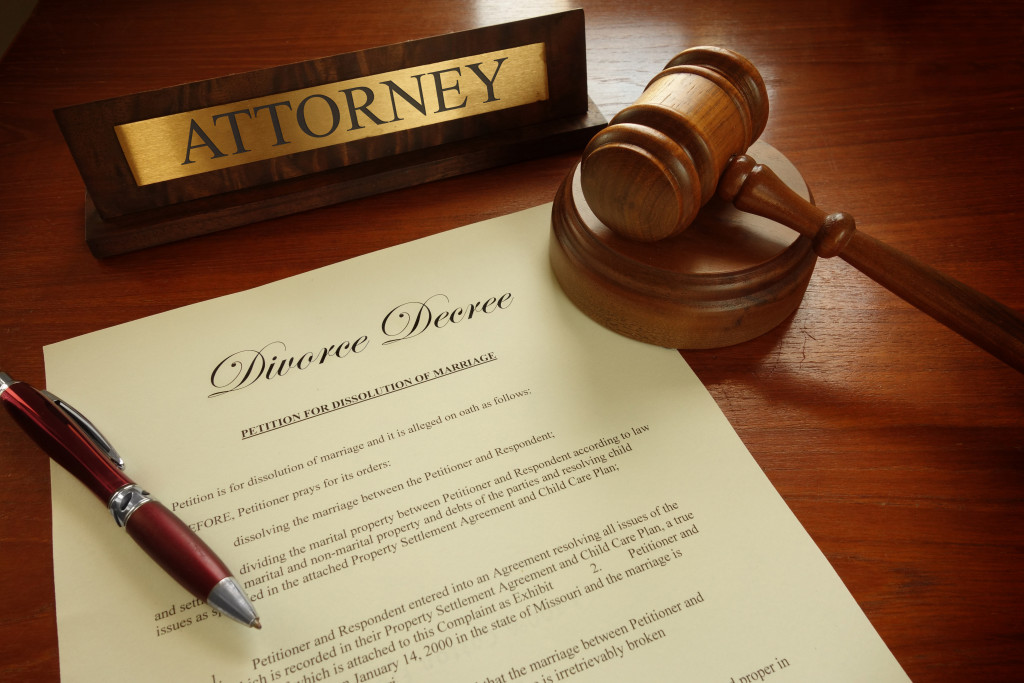 divorce legal process concept
